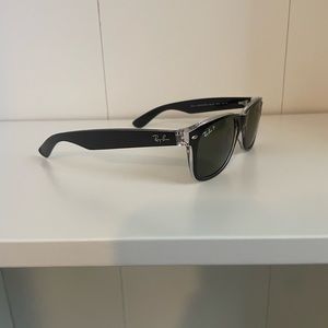 Ray Ban New Wayfarer Black on Transparent Sunglasses